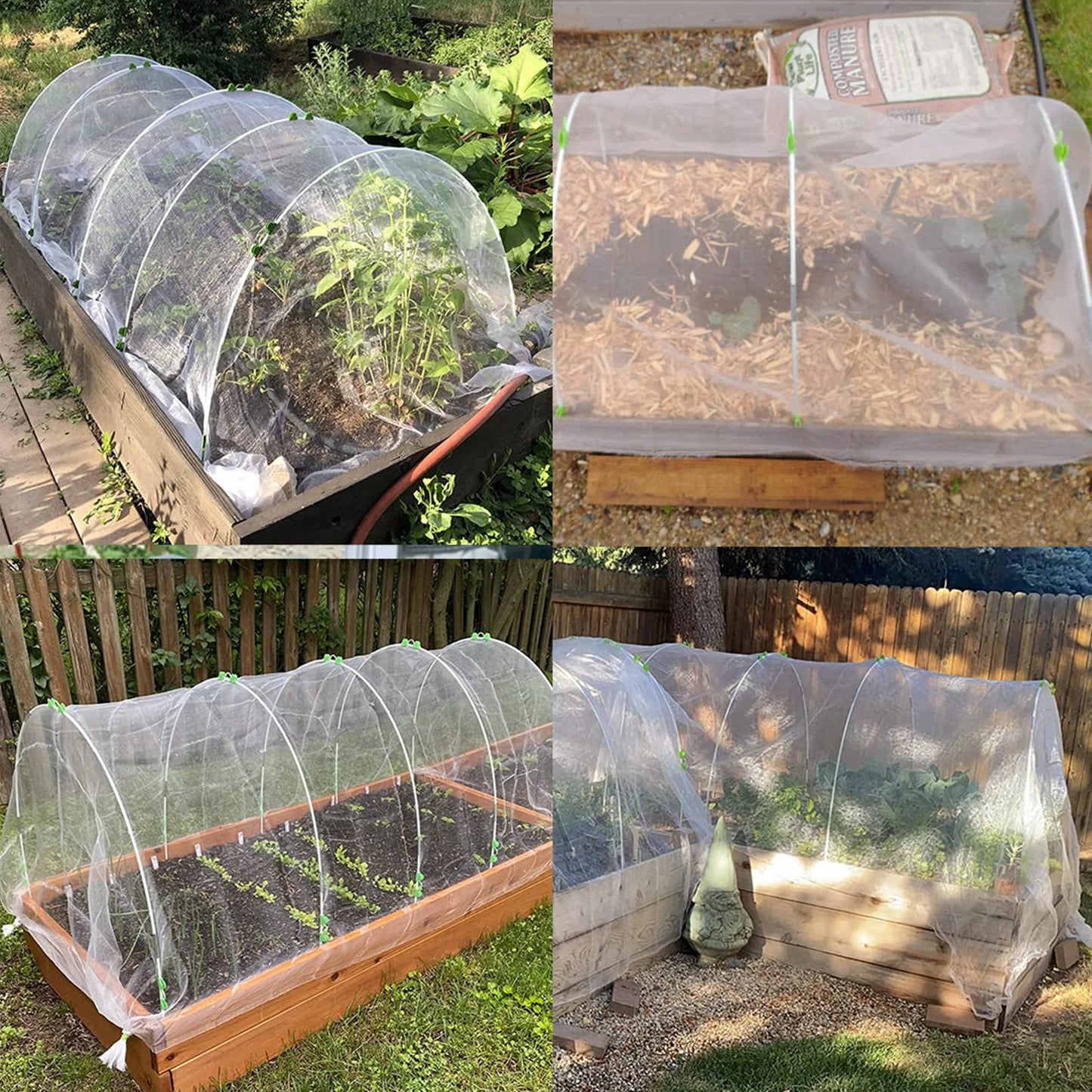 25/50pcs Garden Greenhouse Hoops,Rust-Free Fiberglass Support Frame for DIY Plant Support & Grow Tunnel