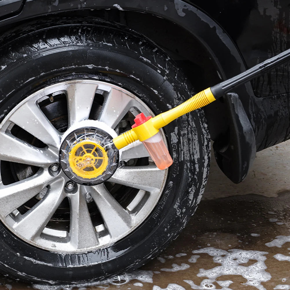 High Pressure Washer Long Handle Spray Foam Rotating Brush 360 Degree
