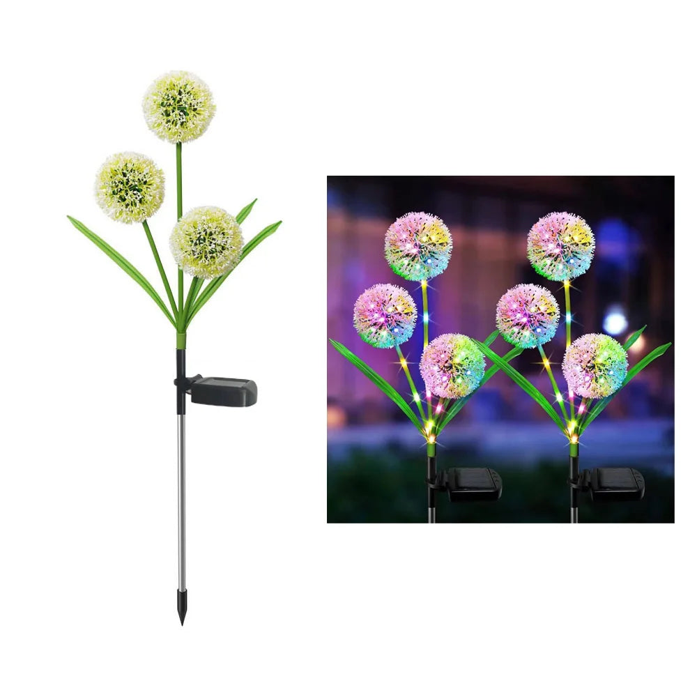 Solar LED Dandelion Lights Outdoor Waterproof LED Lamps dandelions solar garden light Backyard Lawn Landscape Decoration