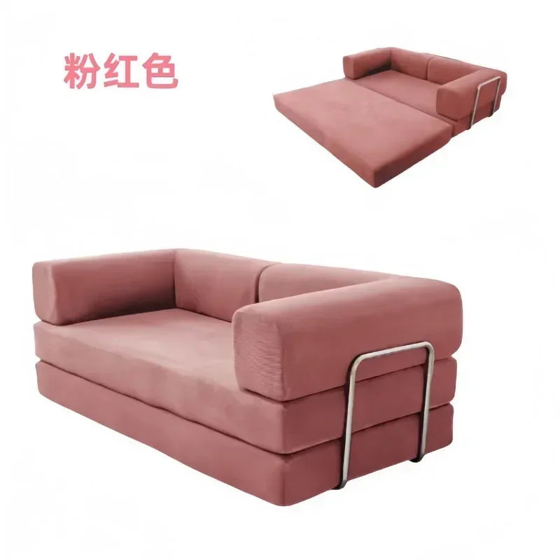 Vacuum Compression Sofa Italian Simple Retro High-end Corduroy Living Room Sofa Sofa Bed Foldable Washable Customizable