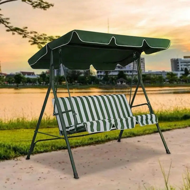 Porch Swing Awning Replacement UV-resistant Waterproof Swing Canopy Garden Outdoor Hammock Swing Awning Replacement