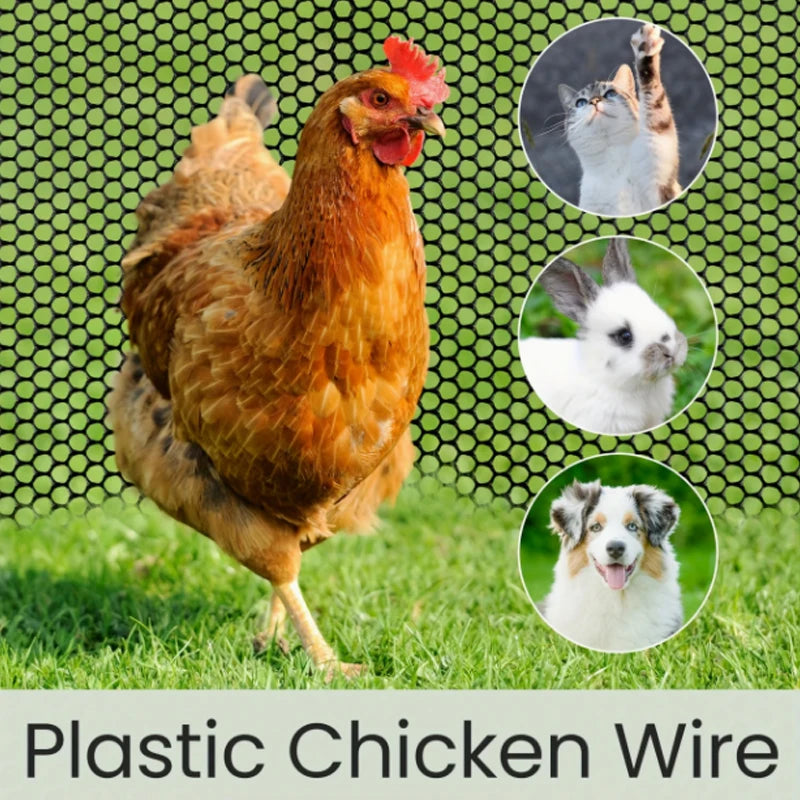 Plastic fence roll garden net poultry net garden fence net chicken fence gardening hexagonal fence flower net