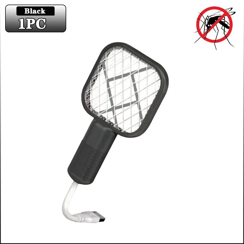 Electric Mosquito Swatter UV Light Bug Zapper Rechargeable Fly Killer Insect Racket Portable Outdoor Pest Control for Camping