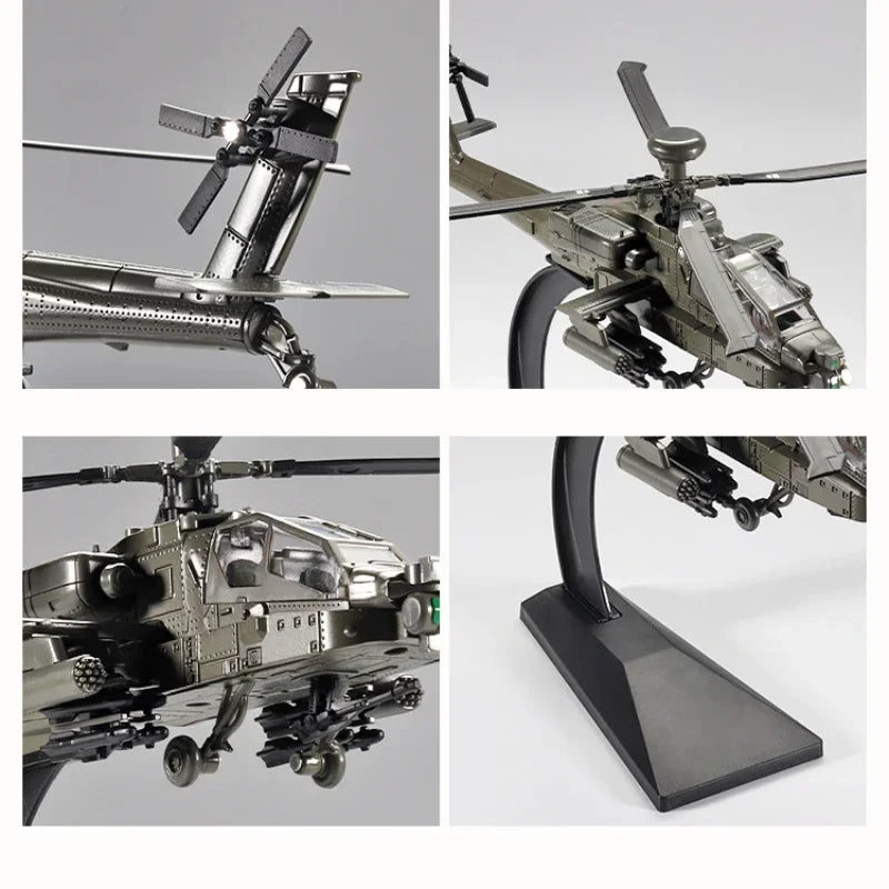 1/32 Scale Apache Helicopter Diecast Alloy Model Collectable Toy Gifts / Collection / Children