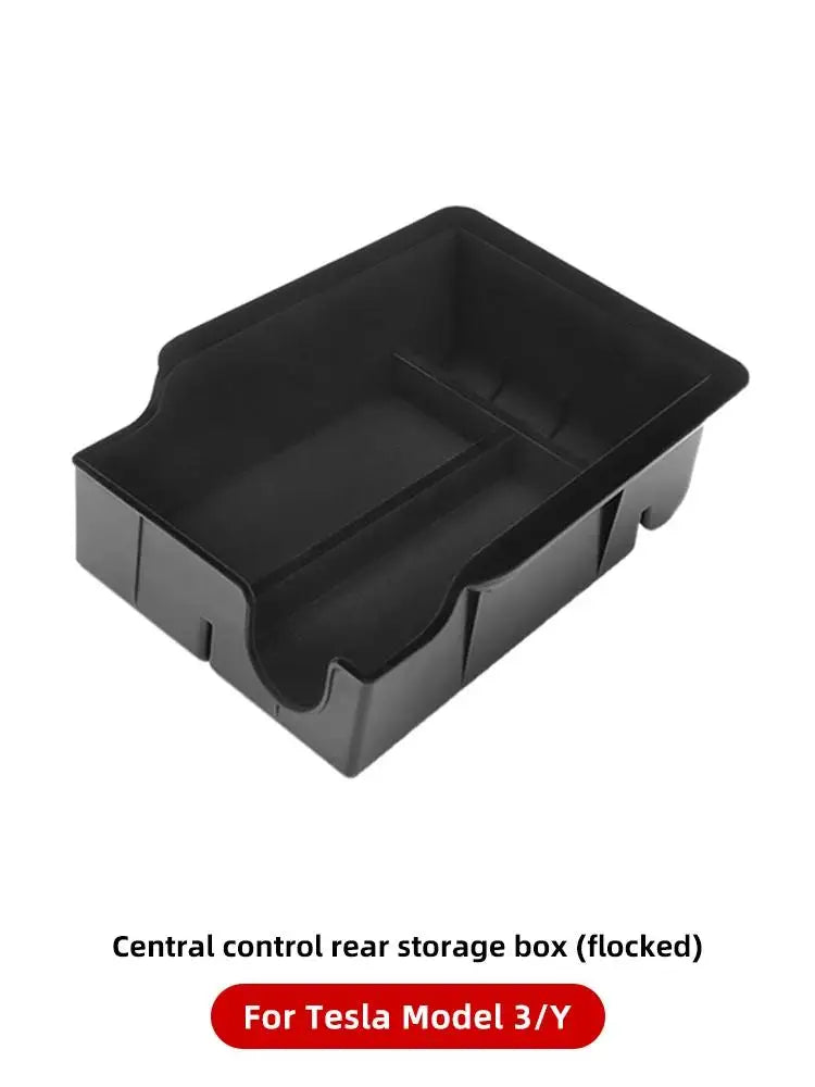 YZ For Tesla Model 3 Medel Y Storage Box Center Armrest Hidden Box Cup Holder Organizer 2023 2022 Car Accessories