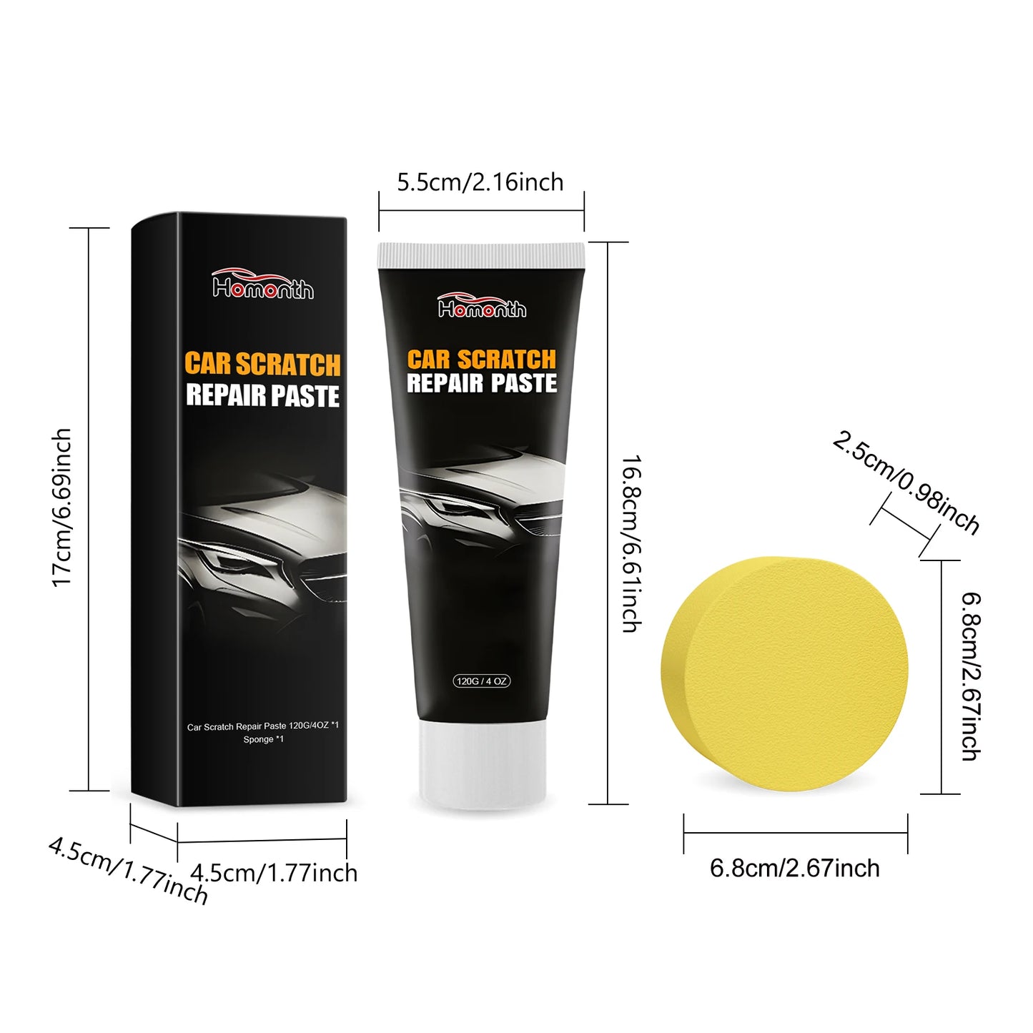 Homonth New Arrival Car Scratch Removal Wax Paint Cleaning Protection Polishing For Car Maintenance Paint Surface Repair Paste
