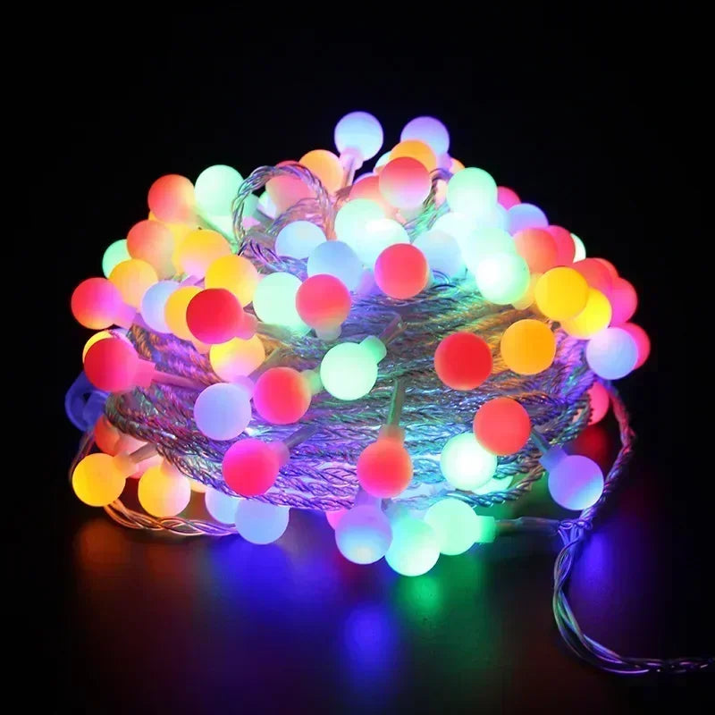 Fairy Light Outdoor Water Droplet Bubble Ball LED String Light Garden Light Wedding Party Christmas Decoration Battery Power