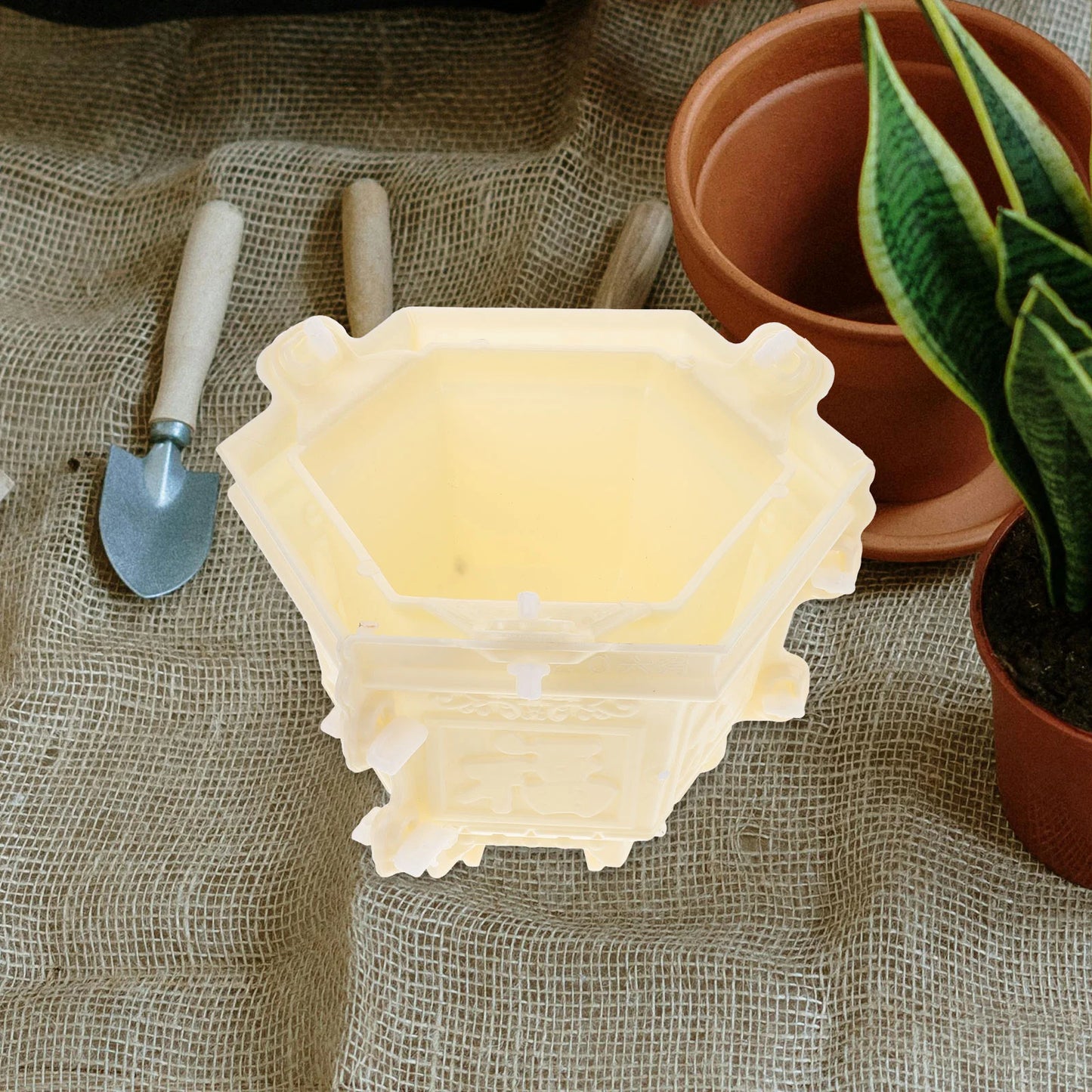 Extra Large Abs Flower Pot Molds Concrete Vase Cement Planter Garden Supplies Planters Succulent Mold Concrete Flower Pots
