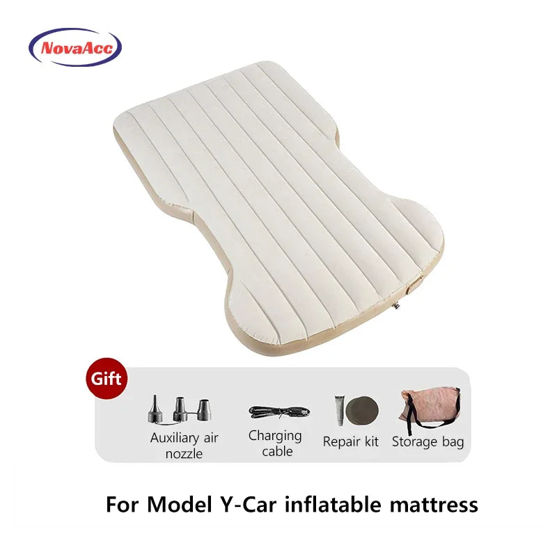 Tesla Model Y (2021-2025) Car Inflatable Mattress w/ Air Pump - Trunk Camping Air Bed