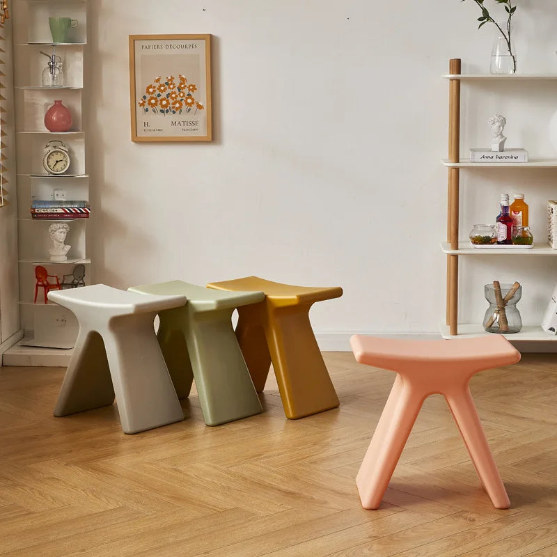 Wuli Nordic Household Shoe Changing Stool Creative Small Bench Modern Minimalist Small Stool Low Stool Special-shaped Stool 2024