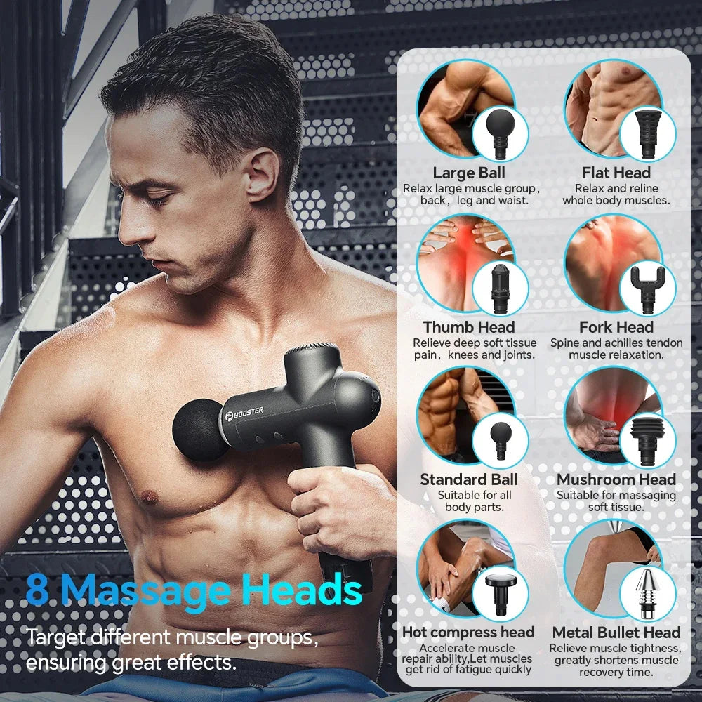 Booster Electric Neck & Body Massage Gun – 7.4V Smart Muscle Relaxer