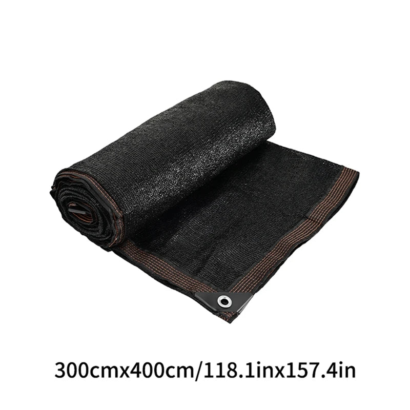 Black Shading Net Anti-UV Sunshade Cloth Outdoor Swimming Pool Cover Sunshade Mesh Garden Plants Balcony Patio Car Canvas Awning
