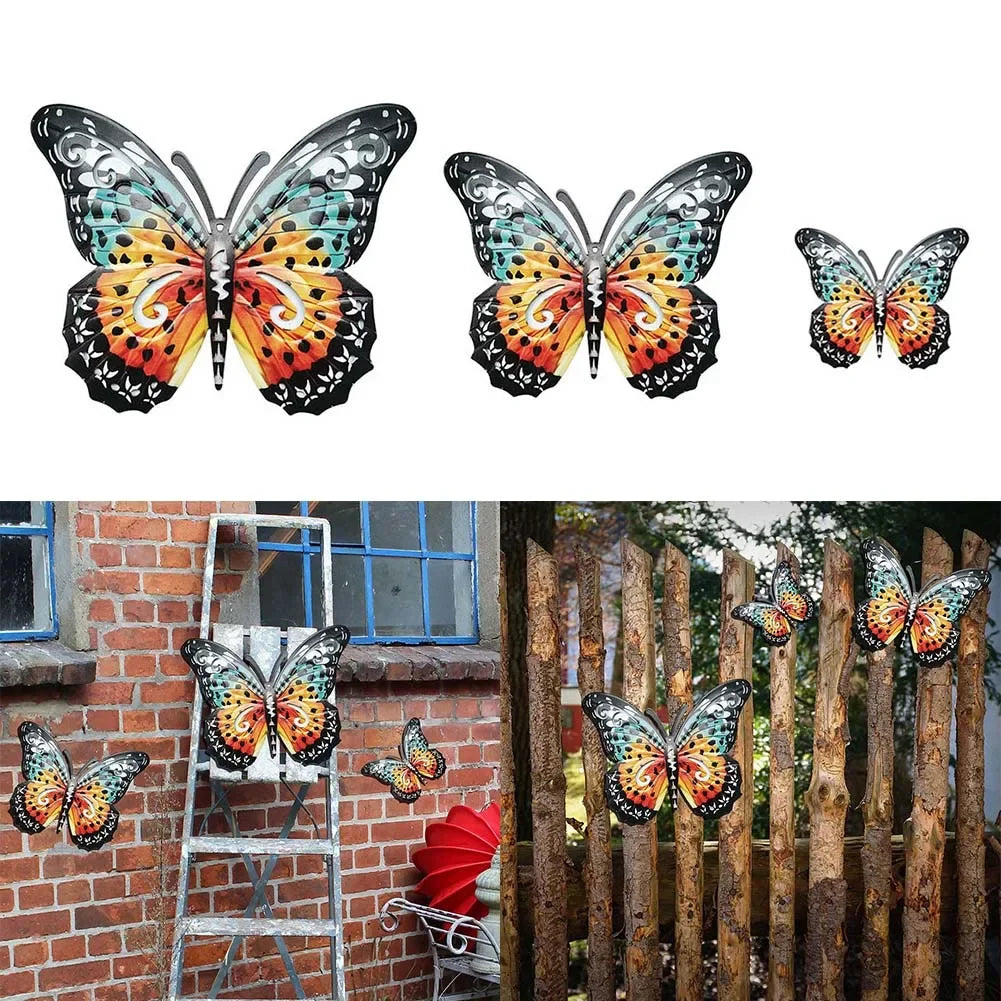 Metal Butterfly Outdoor Large Wall Home Decor Beauty Butterfly On The Wall Fence Shed Wall Garden Decor For Office Garden Patio