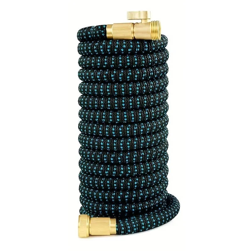 Expandable Garden Hose with Brass Joint US3/4 TPE Inner Pipe 3x Expansion Irrigation Water Pipe for Home Outdoor