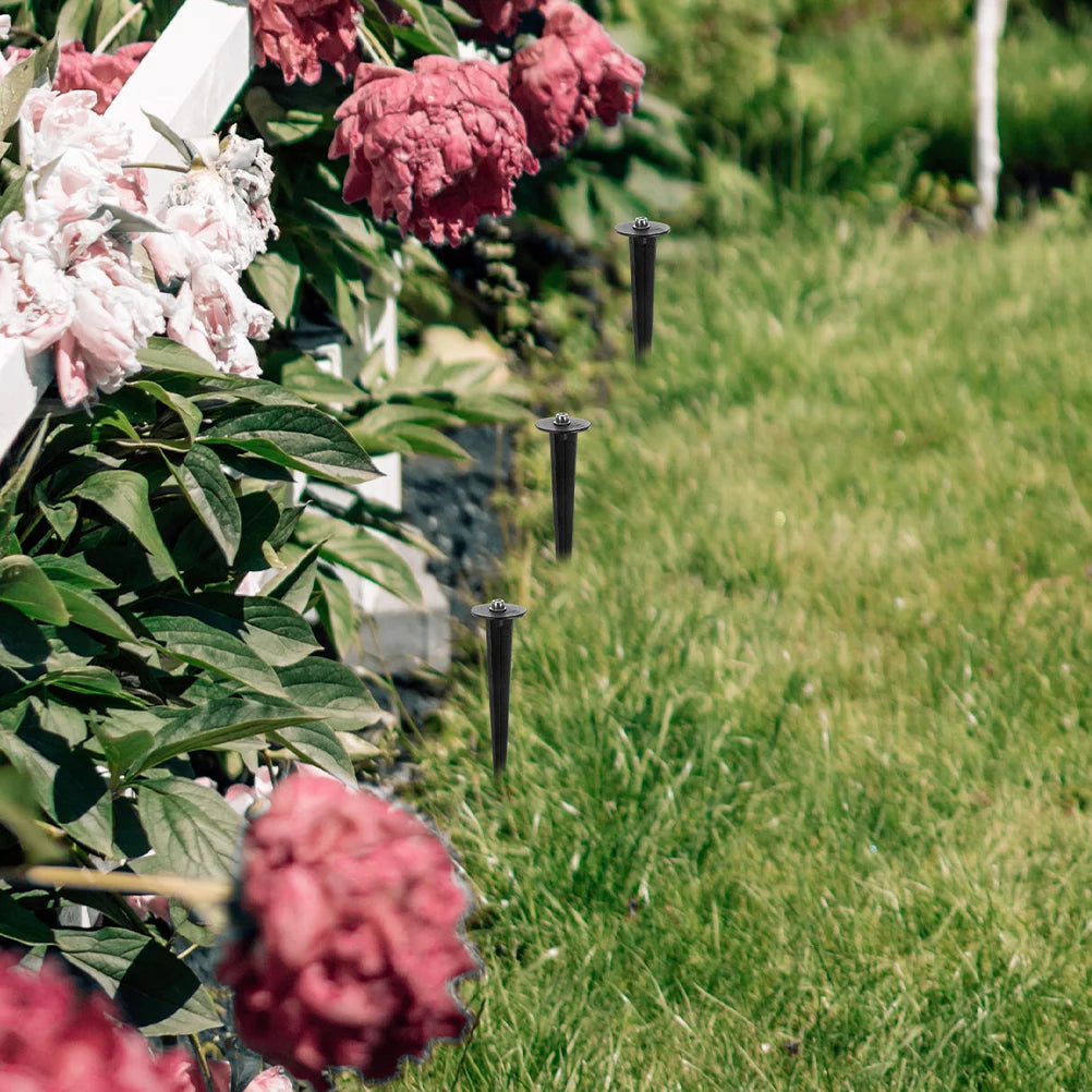 12pcs Solar Ground Stakes Metal Spikes For Outdoor Light Garden Lawn Yard Decorative Christmas Stabilizers Landscape Fixtures