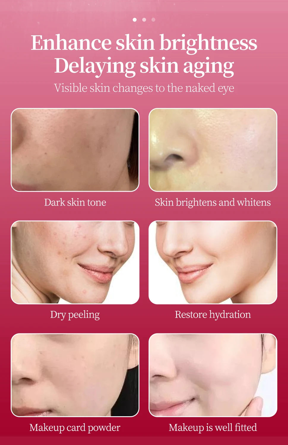 Skincare Ampoule Facial Essence PDRN Salmon Oxygen Stem Cell Serum Whitening Anti-Aging Hydrating Serum