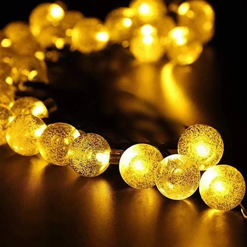 Fairy Light Outdoor Water Droplet Bubble Ball LED String Light Garden Light Wedding Party Christmas Decoration Battery Power