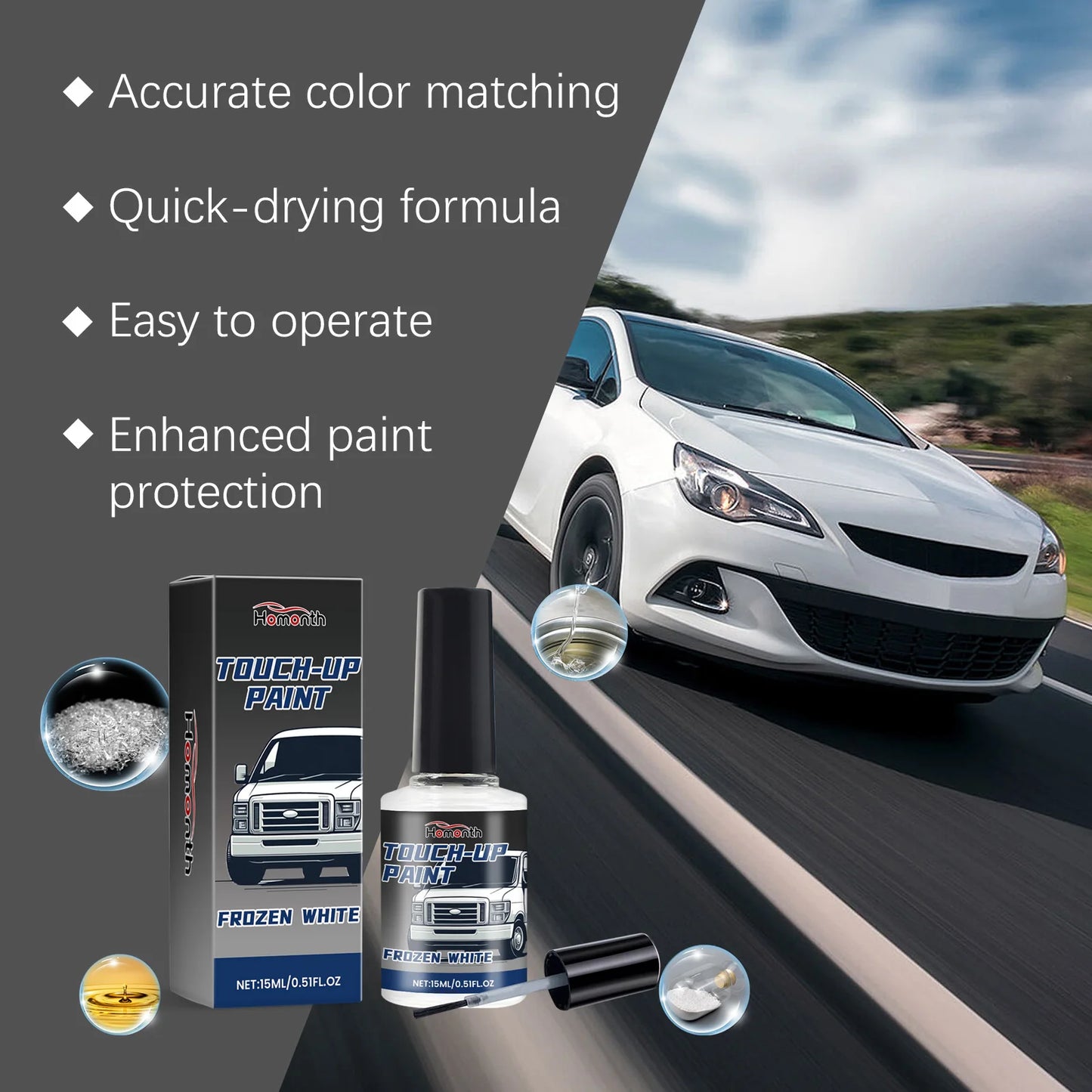 1/2/3PCS Pearl White Car Special 1/2/3PCS Car Self Brushing Paint Scra