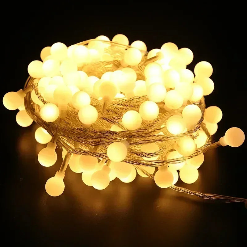 Fairy Light Outdoor Water Droplet Bubble Ball LED String Light Garden Light Wedding Party Christmas Decoration Battery Power