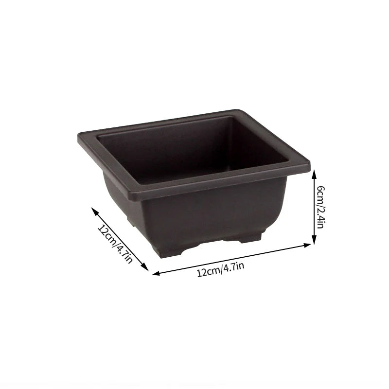 Rectangular Flowerpots Plastic Bonsai Plants Pot Square for Flower Balcony Garden Yard Landscape Bonsai Pot Trays Home Decor