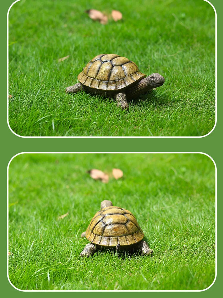 Cute Decorative Turtle Resin Tortoise Outdoor Garden Pond Fish Tank Bonsai Animal Sculpture For Home Garden Decor Ornament