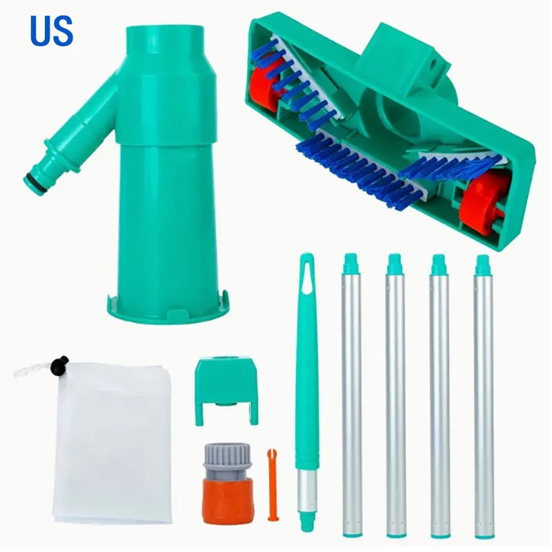 Pool Vacuum Head with Brush Bag Cleaning Kit Clean Bottoms For Pool Filter Swimming Pool Vacuum Cleaner Cleaning Skimmer Pools