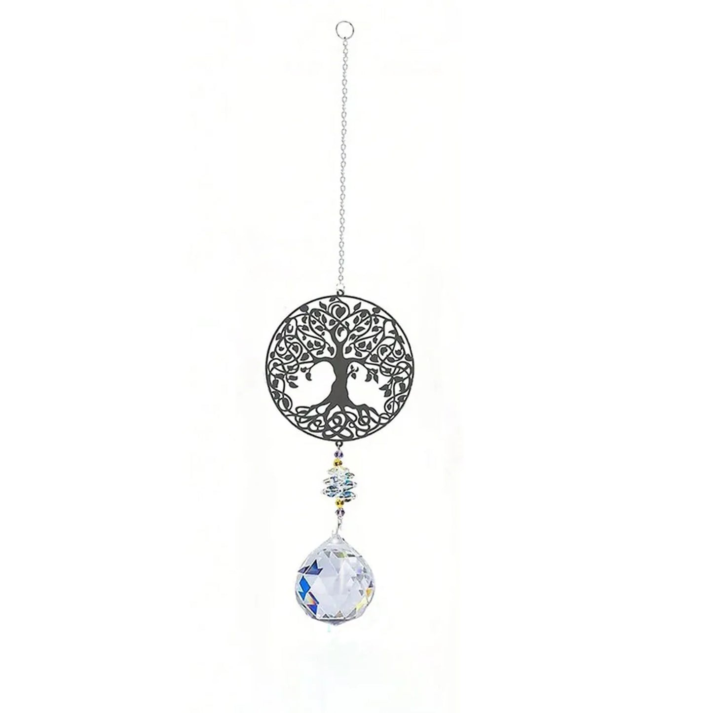 1PC Hanging window sun prism decor indoor crystal catcher rainbow maker decor owl hummingbird pendant