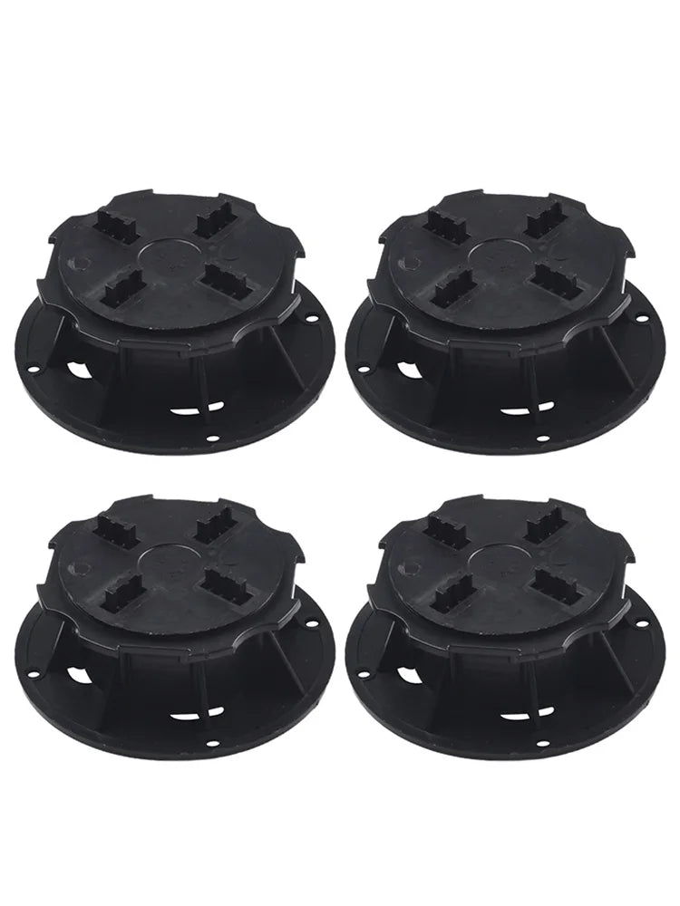 4pcs Height-adjustable Floor Balance Support Pedestal Bearing Decking Boards Slab Bearing Terrace Bearing Weatherproof Tools