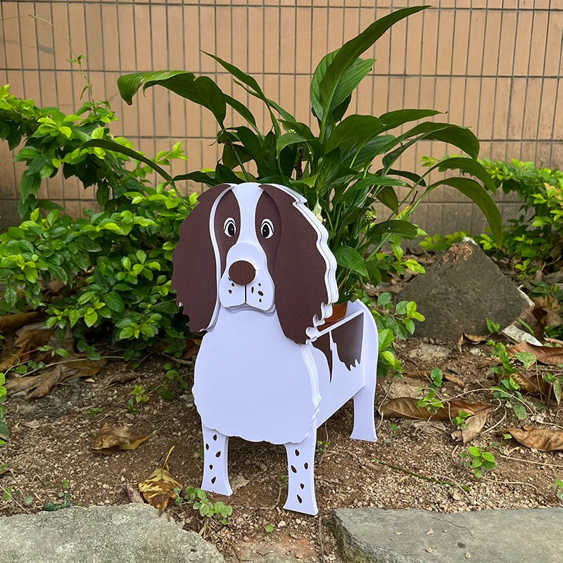 Garden Flower Pot Dog Shape Planter Shiba inu Mastiff Cain Terrier Havanese Vase Pots DIY PVC Garden FlowerPots Home Decor