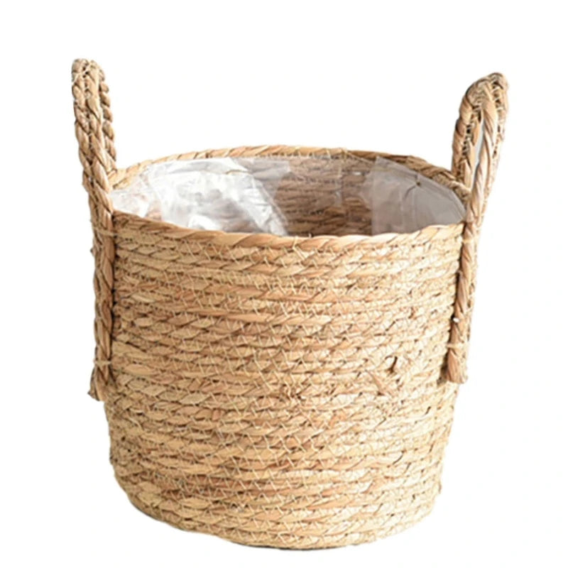 Houseplan Pots Woven Straw Flower Pots Basket Planter Hand Woven Plant Pots