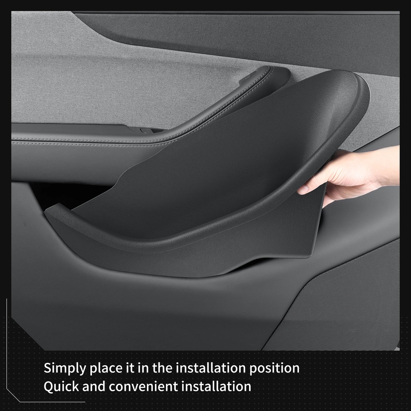 for Tesla Model Y Juniper/Launch 2025 Car Side Door Handle Storage Box Gate Slot Anti Dirty Storage Tidying Tray Accessories