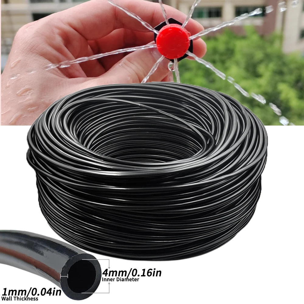 15M-25M Micro Drip Watering Kit Garden DIY Automatic Irrigation System & Adjustable Dripper 4/7'' Hose for Greenhouse