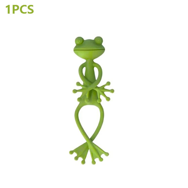 Creative Frog Plant Stand Cute Frog Flower Pot Hugger Plant Climbing Fixture Clips Planter Stake Decor Garden Climbing Branch