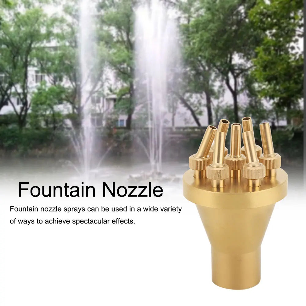 FNPT 1" DN25 Fountain Nozzle 2 Tier Center Straight Style Garden Pond Spray Head For Garden Decor