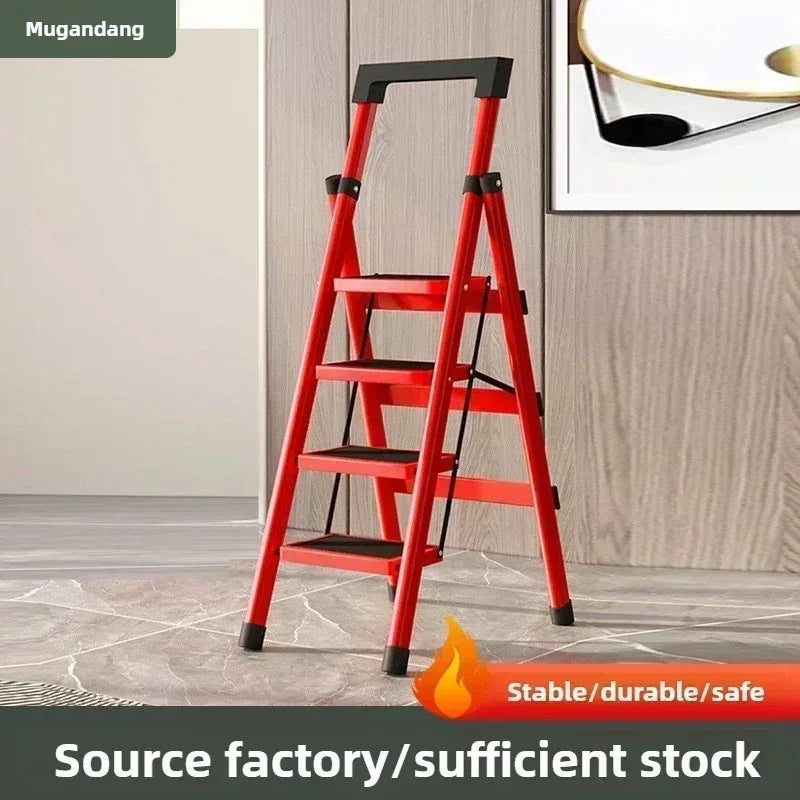 Home ladder stool folding zigzag ladder anti slip pedal ladder indoor