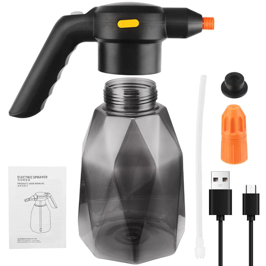 2L Rechargeable Handheld Sprinkler Electric Sprayer Watering Can Atomizing Watering Bottle Water Sprayer Garden Plants Sprayer