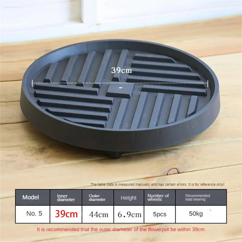 Flower Pot Stand Trays With Wheels Multifunctional Flower Disc Base Durable Movable Round Square Bonsai Plants Trays Home Decor