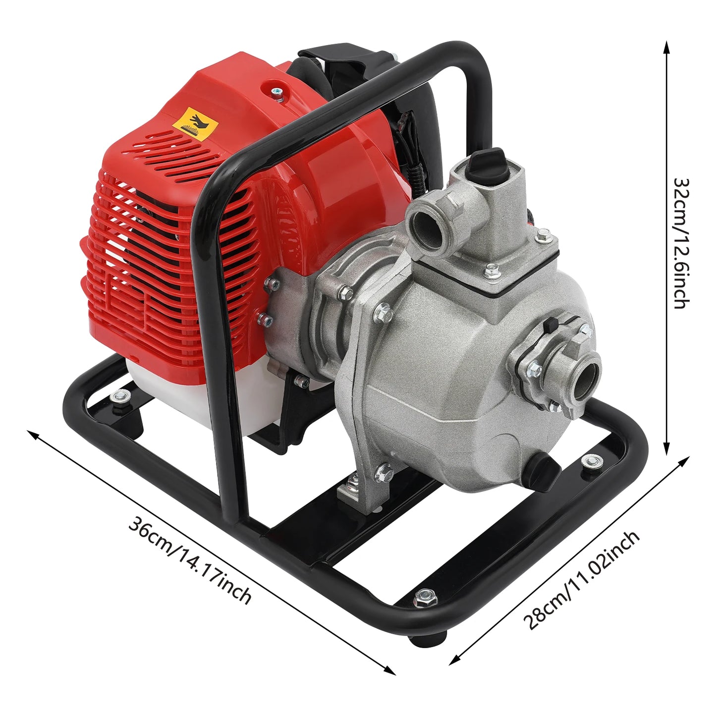 1-inch 1.7HP 2-Stroke Gasoline Water Transfer Pump | High-Pressure for Irrigation