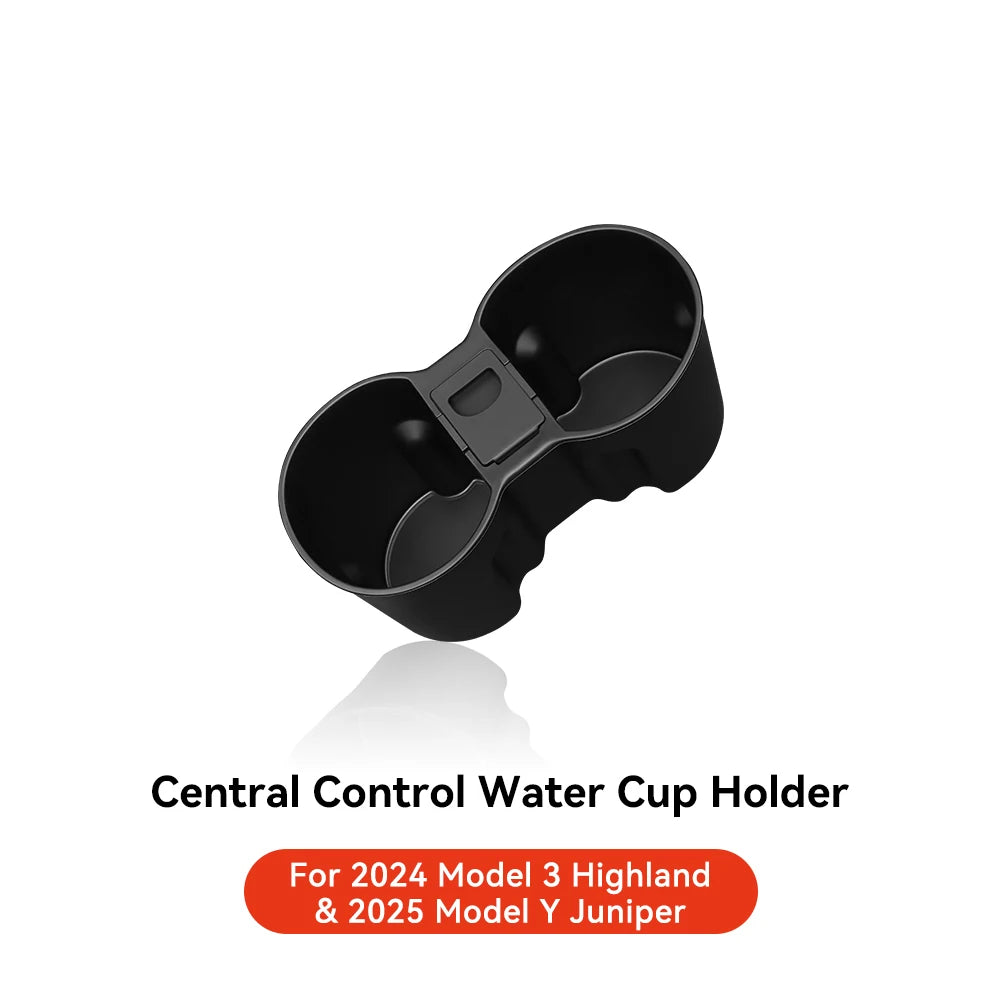 YZ For Tesla Model 3 Highland 2024 Model Y juniper 2025 Storage Box Center Armrest Hidden Box Cup Holder Organizer Accessories