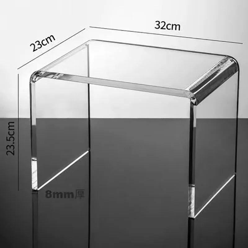 Minimalist Modern Transparent Plastic Stool Bedroom Decorative U-shaped Storage Rack Multifunctional Furniture Stools