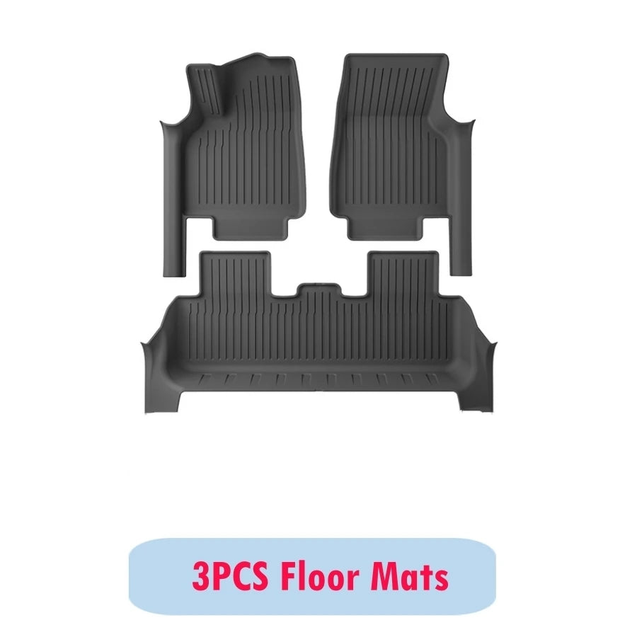 Fully Protection Floor Liners For 2025 Tesla Model Y Juniper Floor Mats with Door Sill Protector Front Rear Cargo Liner Juniper