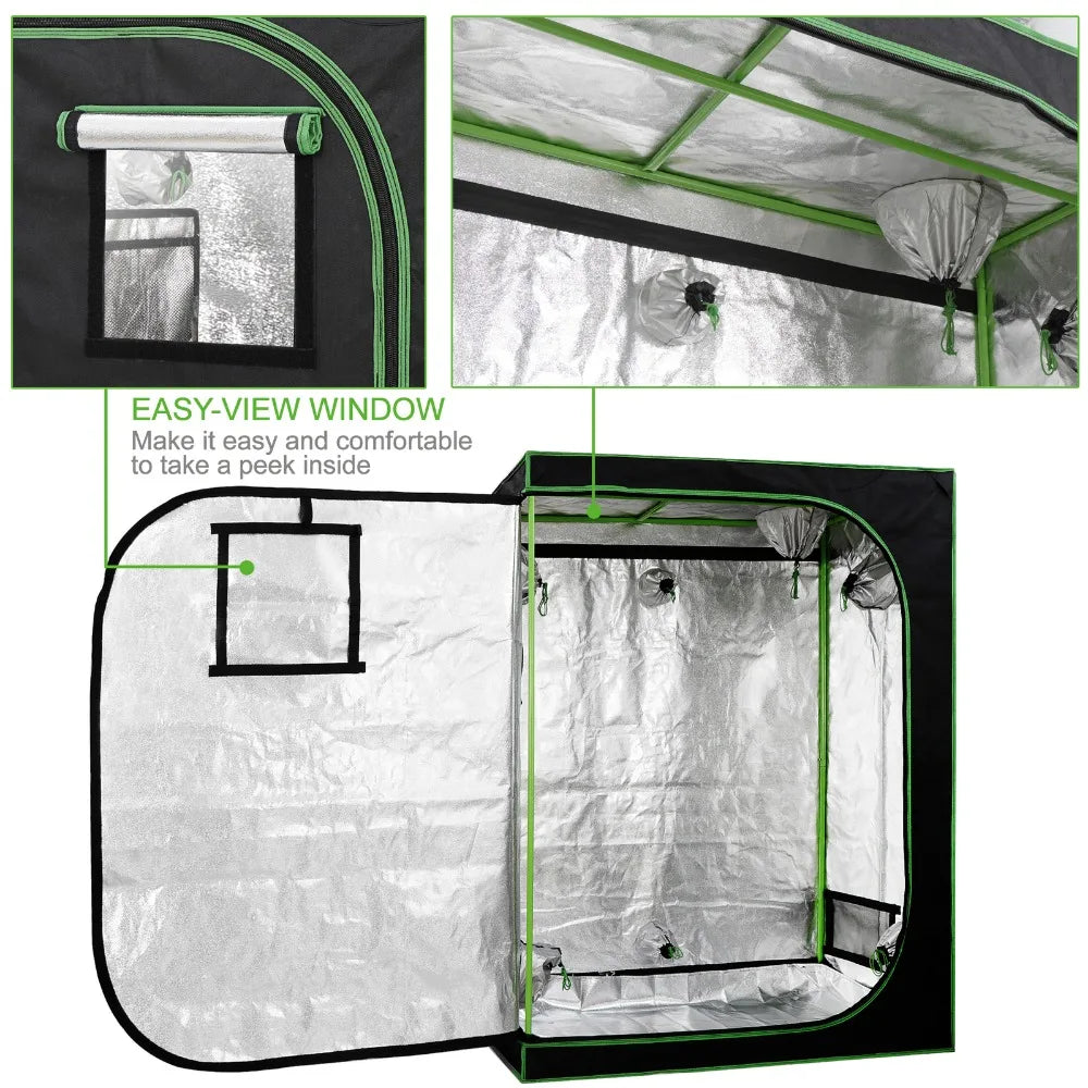 48"x24"x60" Grow Tent Hydroponic Window Floor Tray for Indoor Plant Growing 2x4