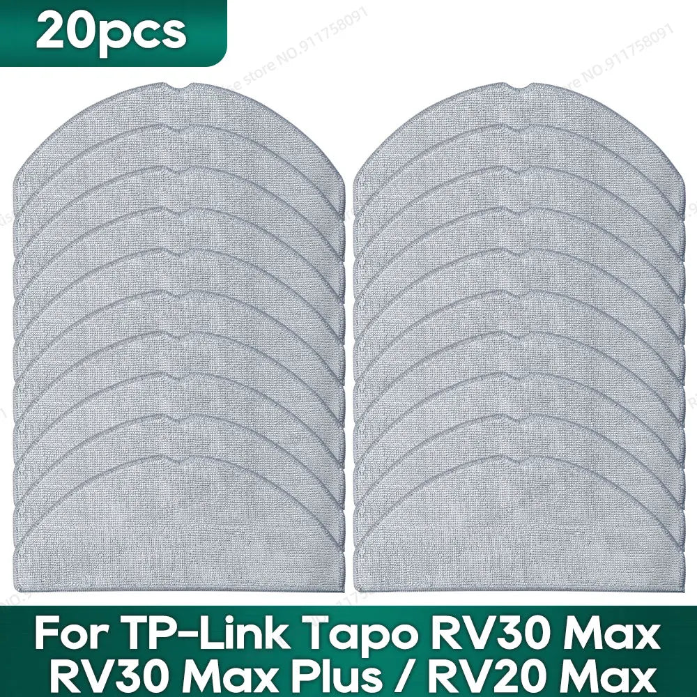 Compatible for TP-Link Tapo RV30 Max Plus/ RV30 Max/ RV20 Max Plus / RV20 Max Accessories Hepa Filter Mop Side Brush Parts