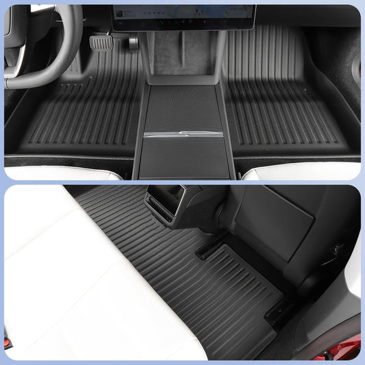 For Tesla Model 3 Highland Floor Mats 2024 Car Accessories TPE Waterproof Foot Pad Front Rear Trunk Mat Rear Seat Backrest Pad