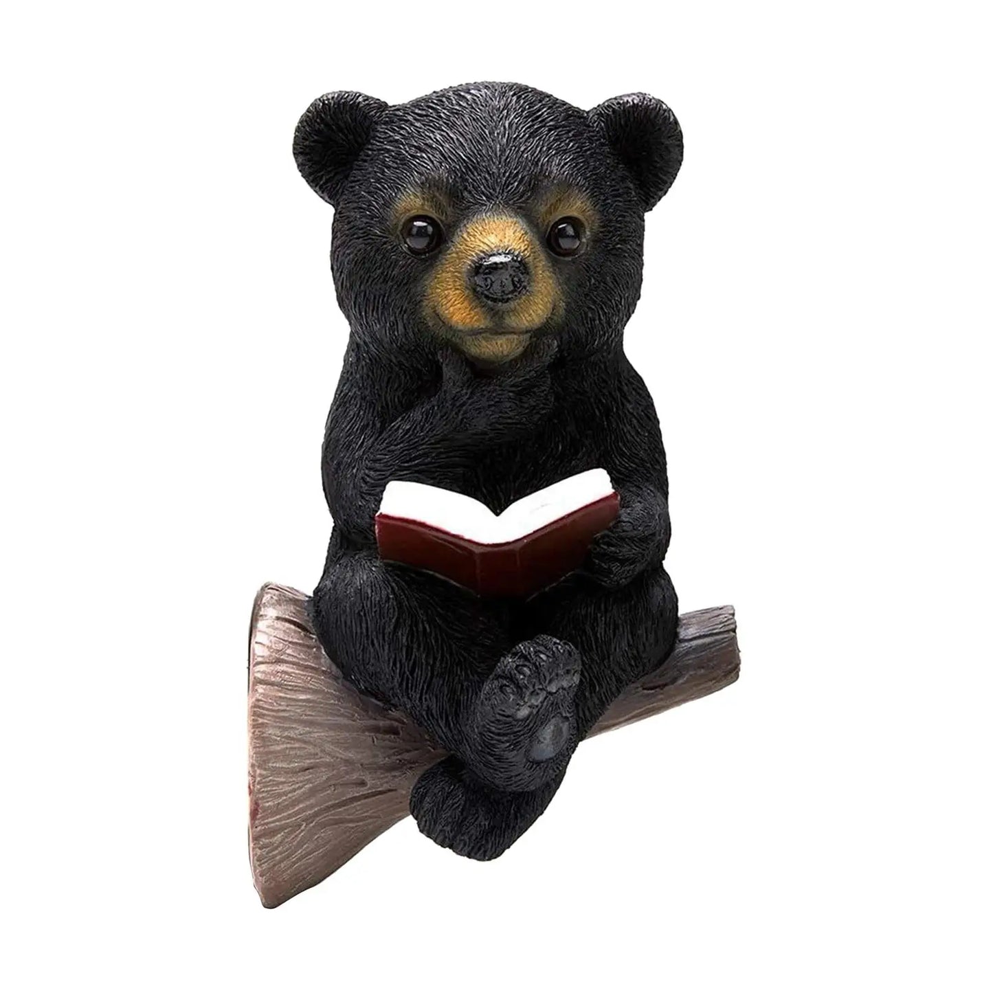 Garden Black Bear Decor Funny Statue for Walkway Housewarming Outdoor