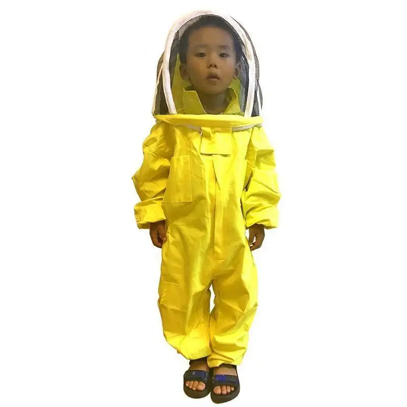 Children Anti-Bee Suit One-Piece Anti Bee Suit with Mesh Mask for Kids Beekeeping Practice Kid Clothing Apiculture Equipement