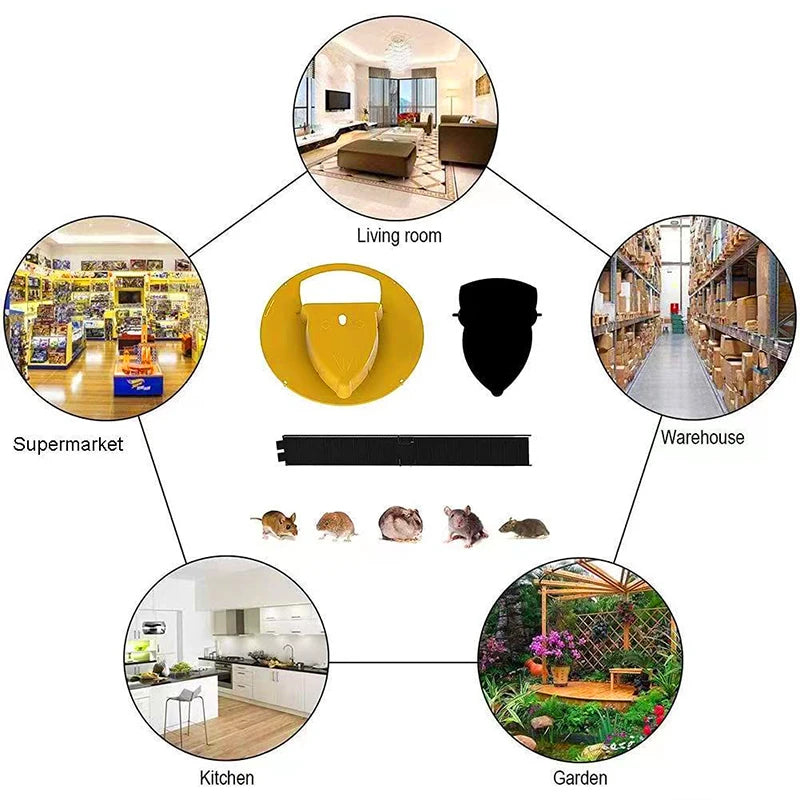 Flip-top mousetrap barrel lid trap automatic reset household mousetrap artifact mouse board mouse killer mousetrap