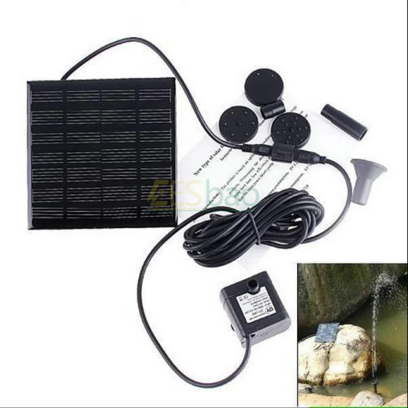 Mini Solar Fountain Pump 1.2W Power Board Kit Solar Panel Water Pump for Garden Pool Fountain Indoor Bird Bathroom Outdoor