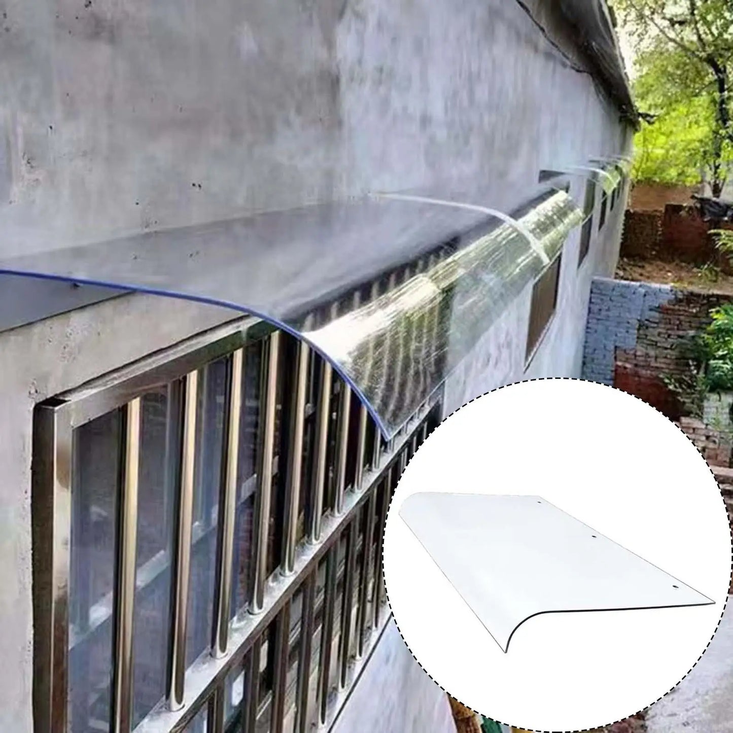 Awnings Sunlight Protections Sun Shetter Exterior No Brackets for Sunlight Snowing Rain Awning Door Canopy Patio Awning Canopy