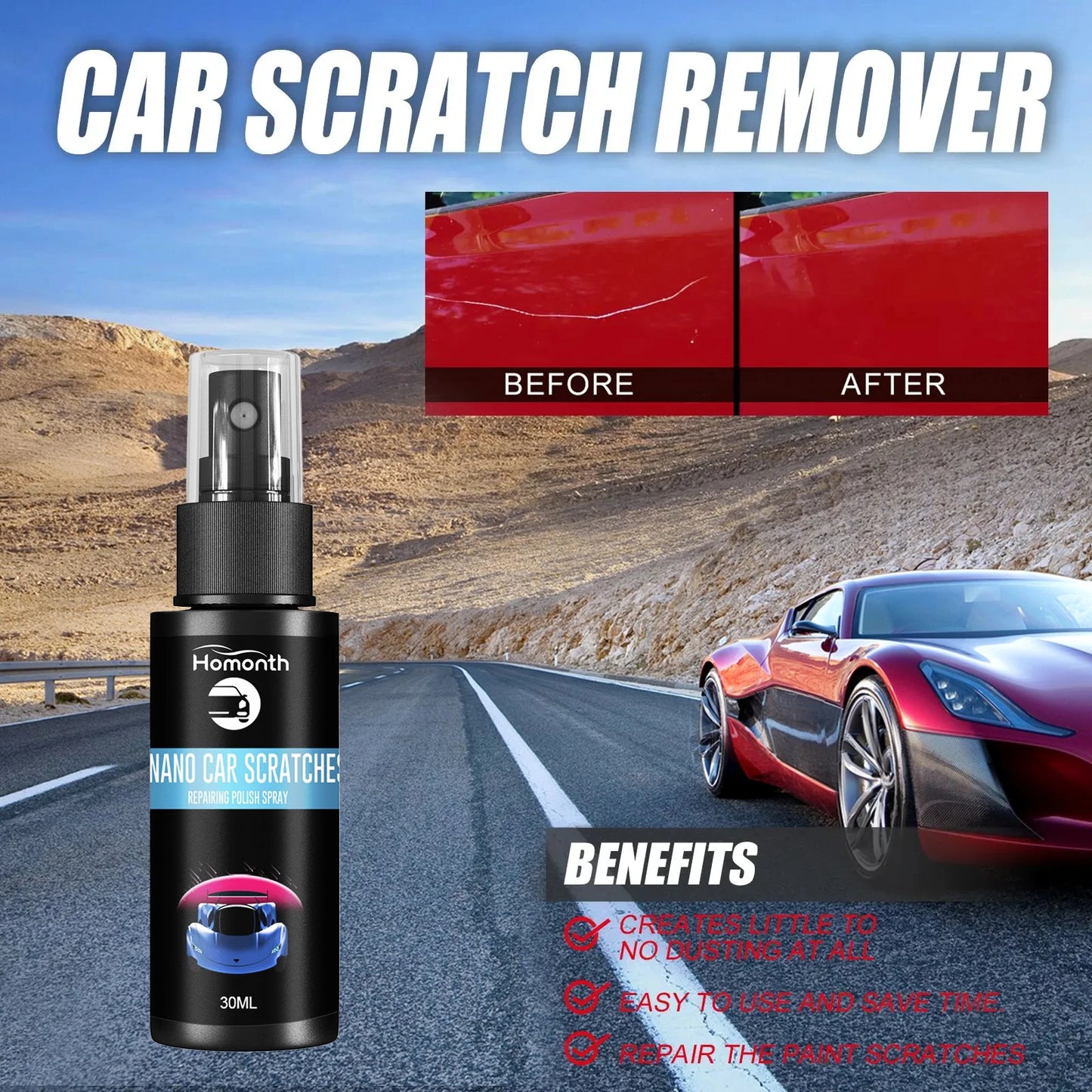 Scratch Repair Spray Car Remove Paint Scratch Refurbishment Clean Repair Maintenance Brightening Care Paint Spray